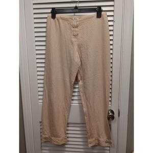 Vera Wang Pajama Pants Bottoms Tan Beige Nude Lightweight Cotton Women's Size S